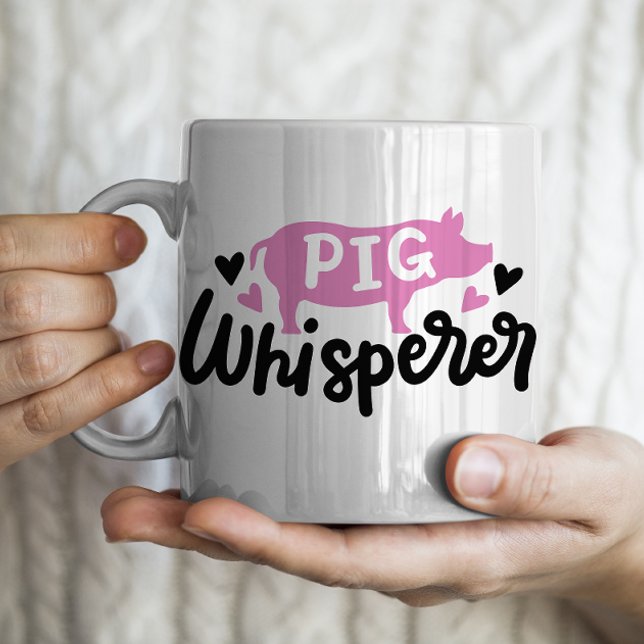 Pig Whisperer lustige Schweine Tasse (Von Creator hochgeladen)