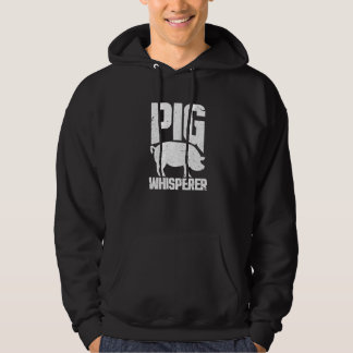Pig Whisperer Pig  Pig Owner Farmer Distressed Hoodie