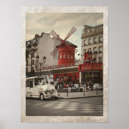 Pigalle-Viertel Paris Französisches Kabarett Poster