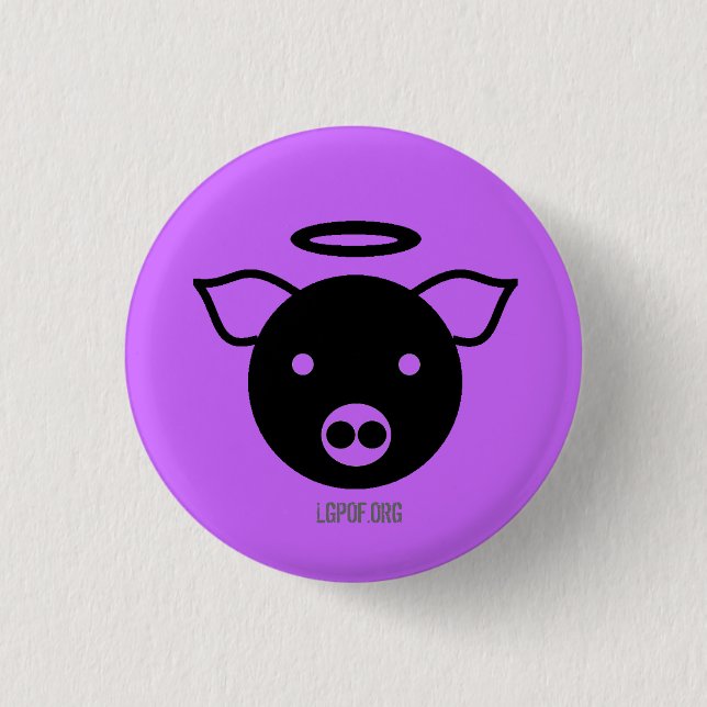 PiGcasso Kunst-Ausstellung - Engel Piggy Button (Vorderseite)