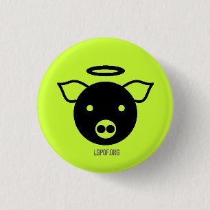 PiGcasso Kunst-Ausstellung - Engel Piggy Button