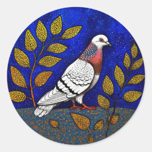 Pigeon-Abbildung Runder Aufkleber