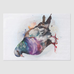 Pigeon Bird Watercolor Seidenpapier