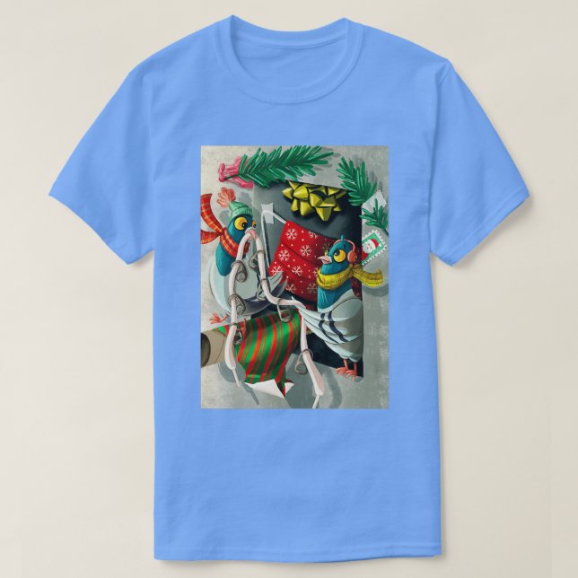 Pigeon Christmas T-Shirt (Design vorne)
