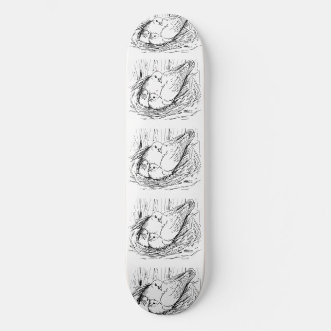 Pigeon Family Skateboard (Vorderseite)