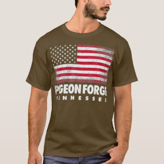 Pigeon Forge Tennessee 4. Juli Amerikanische Flagg T-Shirt
