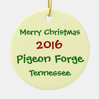 PIGEON FORGE TENNESSEE HOLIDAY CHRISTMAS ORNANAS KERAMIK ORNAMENT