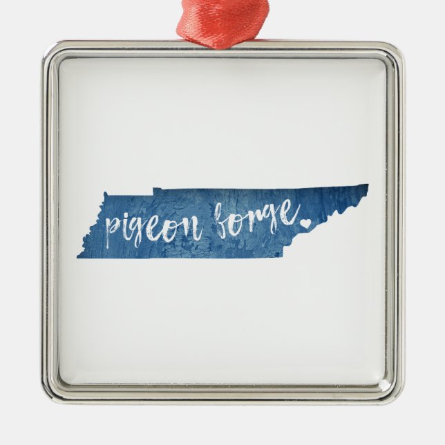 Pigeon Forge Tennessee Holzkörner Ornament Aus Metall (Vorne)