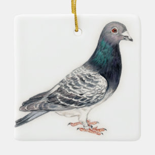 Pigeon II Bird Art Keramikornament