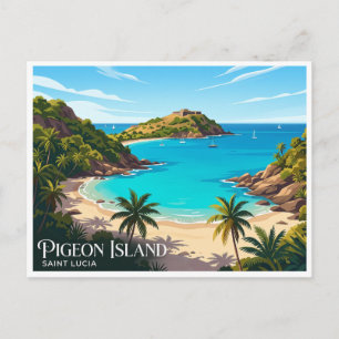 Pigeon Island Gros Islet Saint Lucia Postkarte