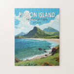 Pigeon Island Nationalpark San Lucia Puzzle<br><div class="desc">Pigeon Island Vektorgrafik Design. Die Taubeninsel ist ein historischer Ort und Symbol von kultureller und historischer Bedeutung. 1979 wurde es zum Nationalpark und 1992 wurde es zur nationalen Sehenswürdigkeit.</div>