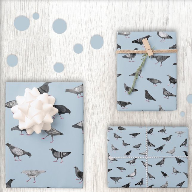 Pigeon Pattern Geschenkpapier Set (Von Creator hochgeladen)