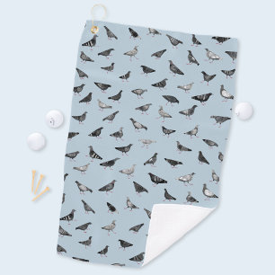 Pigeon Pattern Golfhandtuch