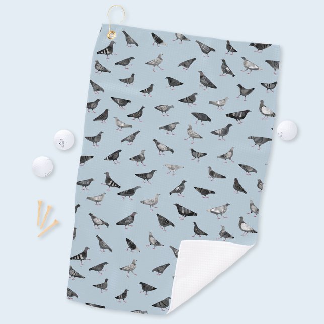 Pigeon Pattern Golfhandtuch (Pigeon pattern bird golf towel)