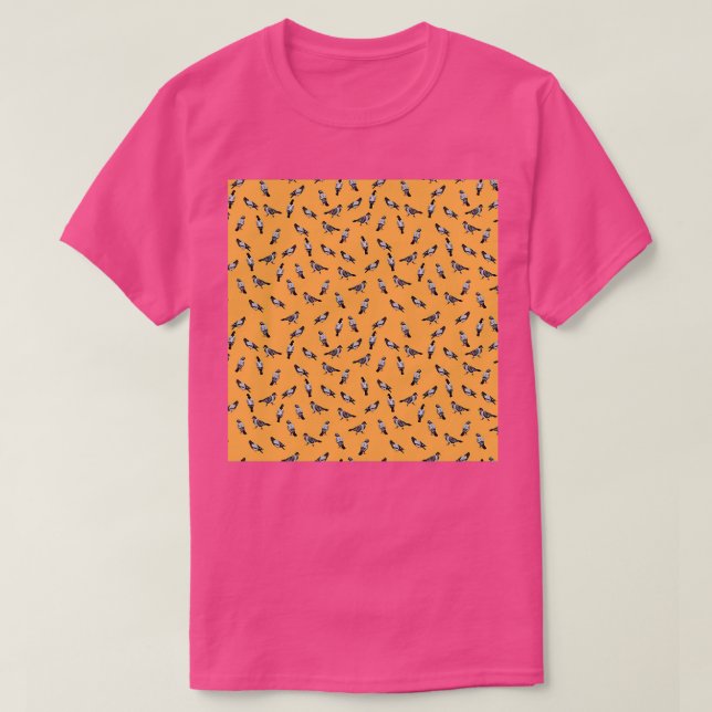 Pigeon Pattern On Yellow 3 T-Shirt (Design vorne)