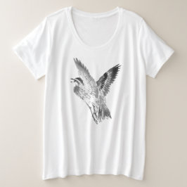 PIGEON PLUS GRÖSSE KUNSTBARE T - Shirt MIT ANFANG