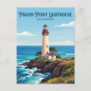 Pigeon Point Leuchtturm Kalifornien Postkarte