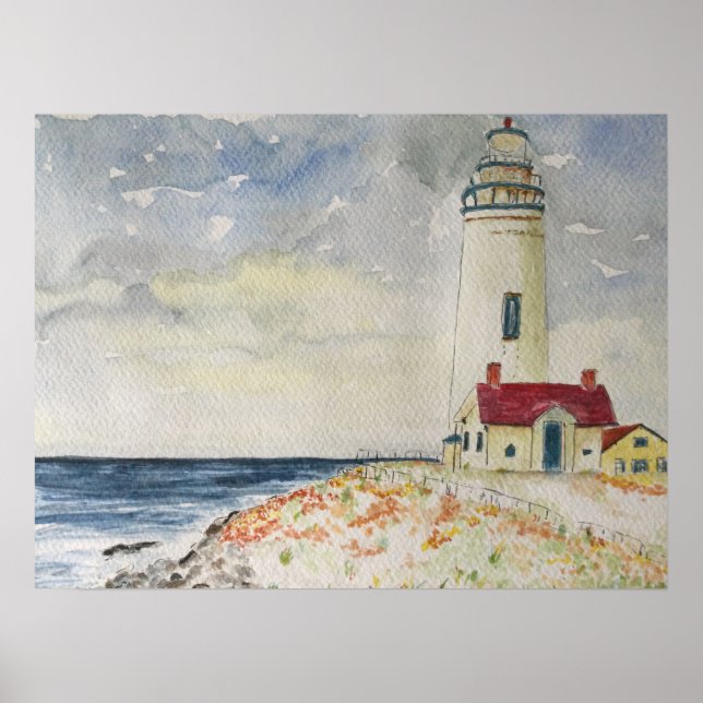 Pigeon Point Lighthouse Calafonia Poster (Vorne)