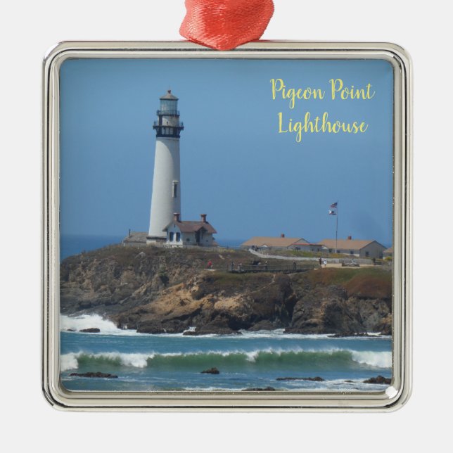 Pigeon Point Lighthouse Ornament Aus Metall (Vorne)