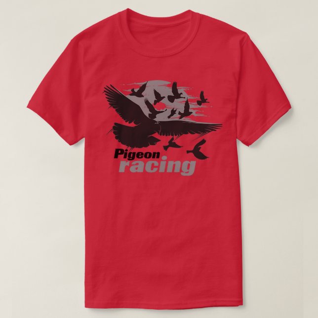 Pigeon Racing Art Bird Racersx27 Design Gift T-Shirt (Design vorne)