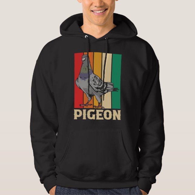 Pigeon Racing Birding Birdwatching Birdwatcher Ret Hoodie (Vorderseite)