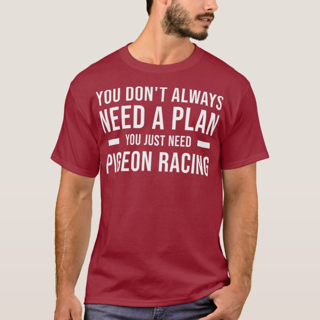 Pigeon Racing Men Women Kids Funny T-Shirt (Vorderseite)