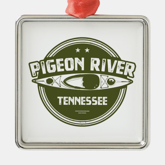 Pigeon River, Tennessee Ornament Aus Metall (Vorne)
