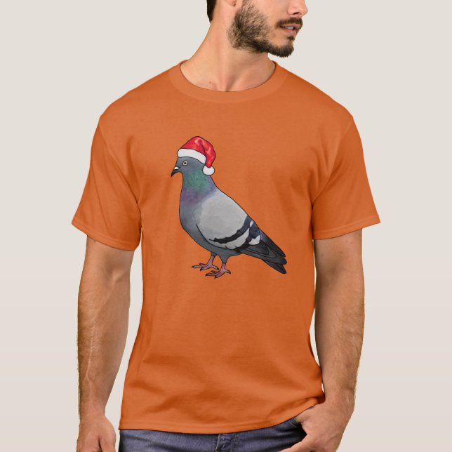 Pigeon Santa family T-Shirt (Vorderseite)