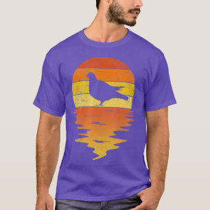 Pigeon Shirt Rettro Sonnenuntergang 70er Vintag Ta
