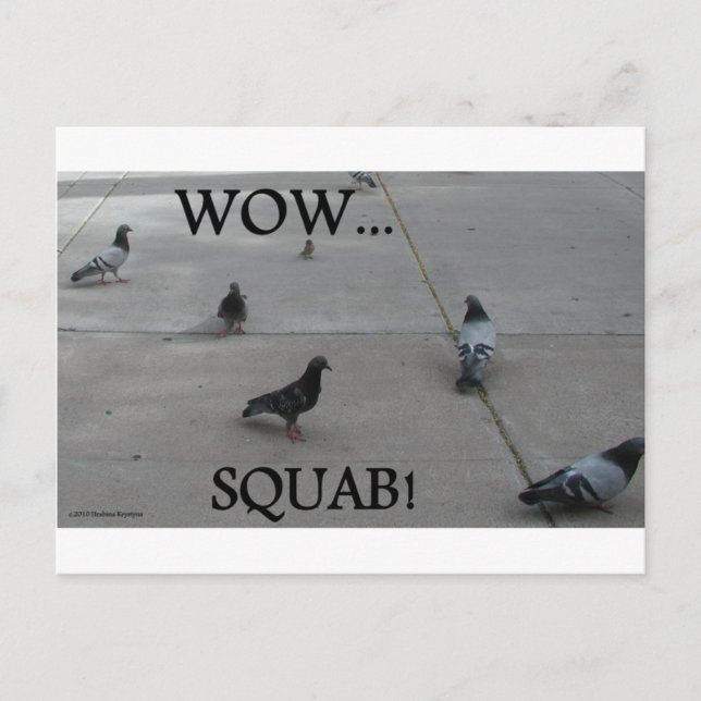 PIGEON SPASS POSTKARTE (Vorderseite)
