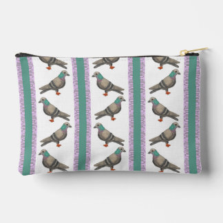 Pigeon Streifen Zipper Pouch Zubehörtasche