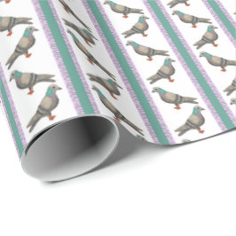 Pigeon Stripe Geschenkpapier