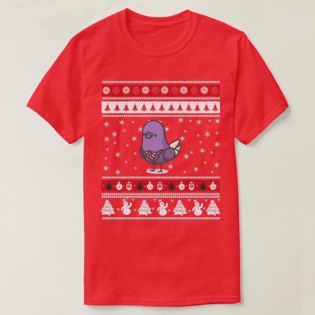 Pigeon Ugly Christmas 1 T-Shirt (Design vorne)