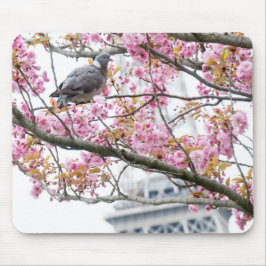 Pigeon und Eiffelturmmousepad Mousepad