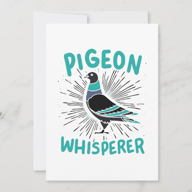 Pigeon Whisperer Einladung (Vorderseite)