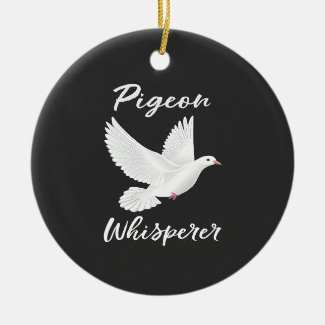 Pigeon Whisperer Keramik Ornament (Vorne)