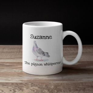 Pigeon Whispername Personalisiert Bird Kaffeetasse