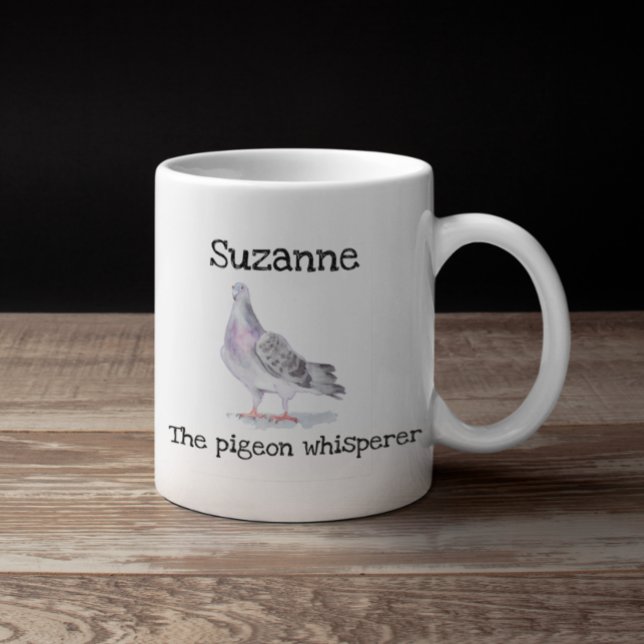 Pigeon Whispername Personalisiert Bird Kaffeetasse (Von Creator hochgeladen)