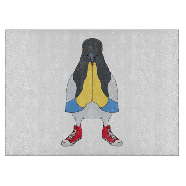 Pigeon with Shoes Schneidebrett (Vorderseite)
