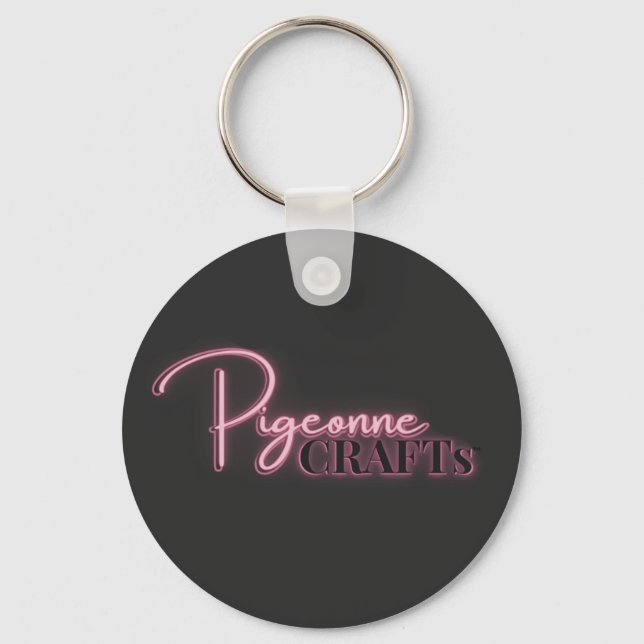 Pigeonne Crafts Logo– Keychain Schlüsselanhänger (Vorderseite)