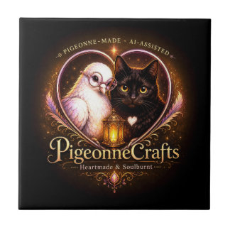 PigeonneCrafts Herzgemacht Fliese