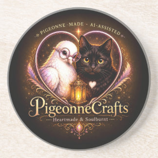 PigeonneCrafts Herzgemacht Getränkeuntersetzer