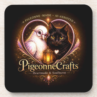 PigeonneCrafts Herzgemacht Getränkeuntersetzer