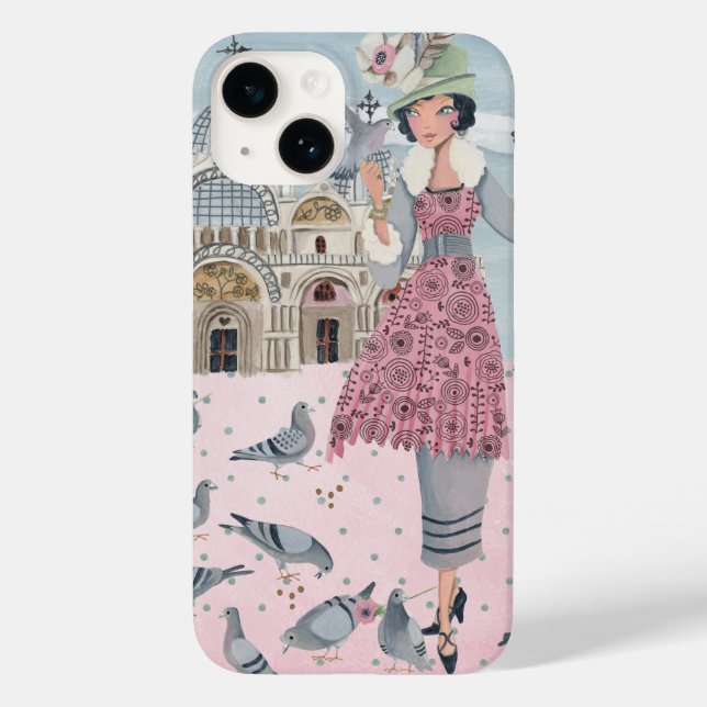 Pigeons Girl in Venedig | iPhone 7 und Fall Case-Mate iPhone Hülle (Rückseite)