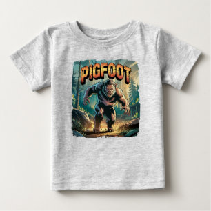 Pigfoot Illustration Combo Creature Funny Baby T-shirt