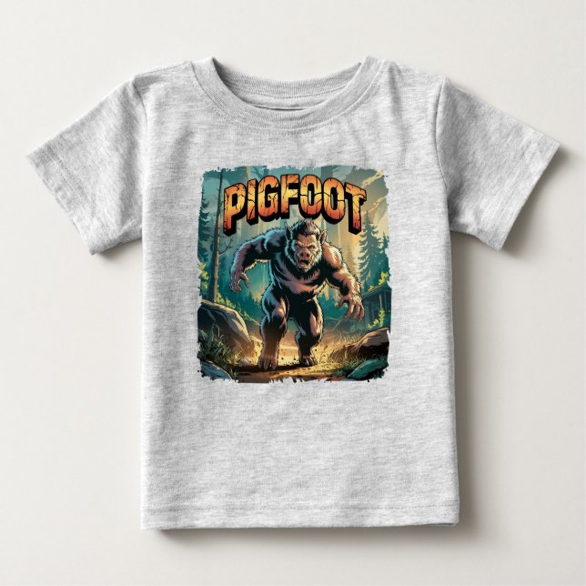 Pigfoot Illustration Combo Creature Funny Baby T-shirt (Vorderseite)