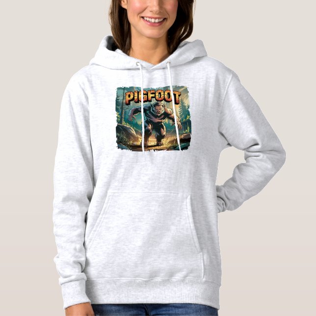 Pigfoot Illustration Combo Creature Funny Hoodie (Vorderseite)