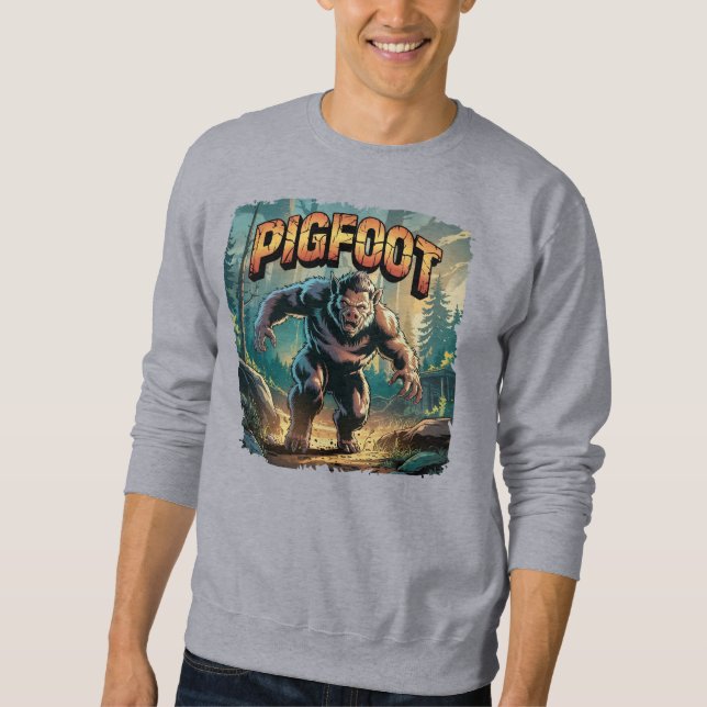 Pigfoot Illustration Combo Creature Funny Sweatshirt (Vorderseite)