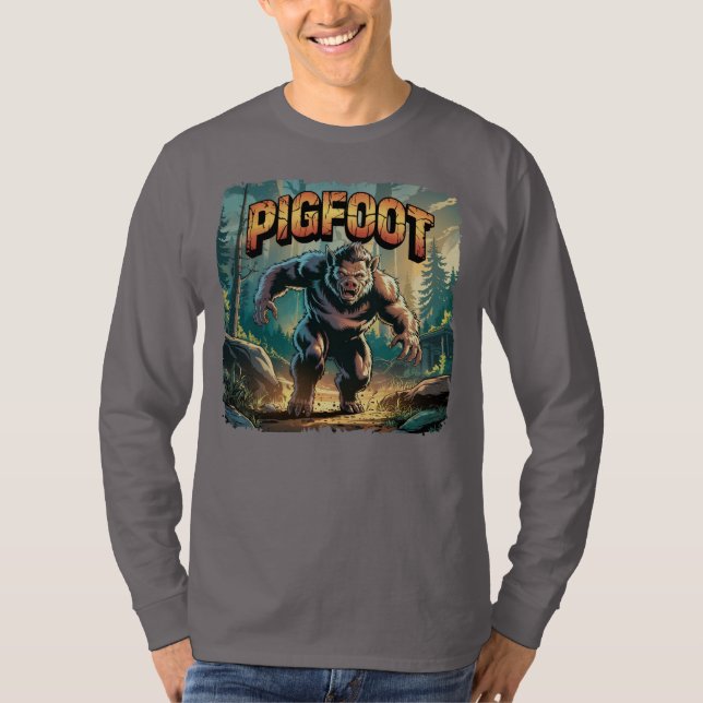 Pigfoot Illustration Combo Creature Funny T-Shirt (Vorderseite)