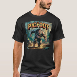 Pigfoot Illustration Combo Creature Funny T-Shirt